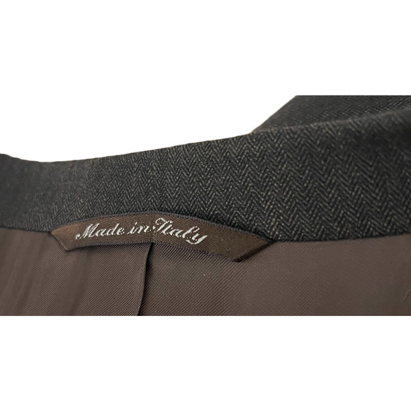 Canali Proposta Suit Jacket Mens 44L Gray Wool Tweed Single Breasted EU 54L - Picture 7 of 12